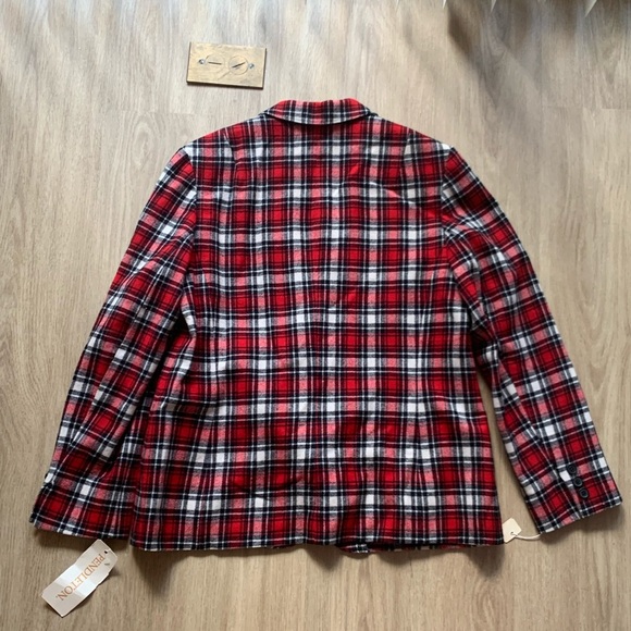 NWT Vintage Pendleton Tartan Plaid Wool Blazer Jacket - Picture 5 of 5